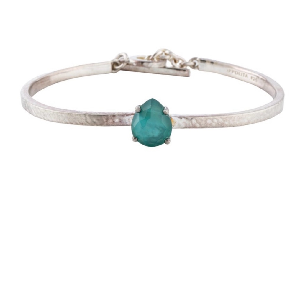 Ippolita- pear shaped Grandidierite, sterling silver, toggle closure.